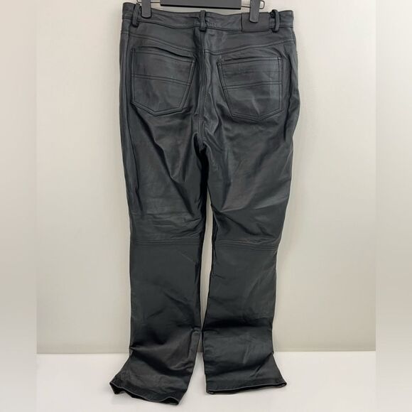 Vintage Tommy Hilfiger Leather Straight Leg Pants Size 10 - Picture 5 of 9